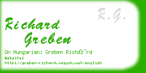 richard greben business card